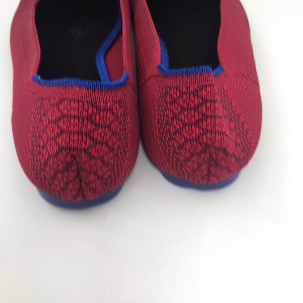 Woman by Projects Red Pattern Soft Side Pointed Flats- NEW - Picture 11 of 13